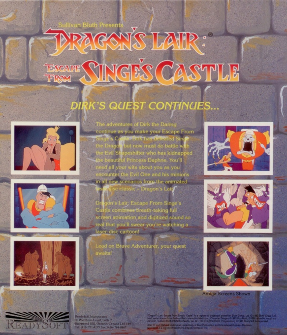 Dragon's Lair - Escape From Singe's Castle — box-2D-back (EU)