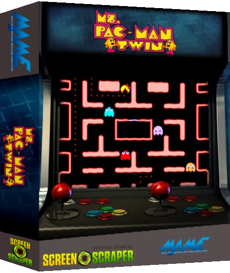 Ms Pac Man Twin — box-3D (SS)