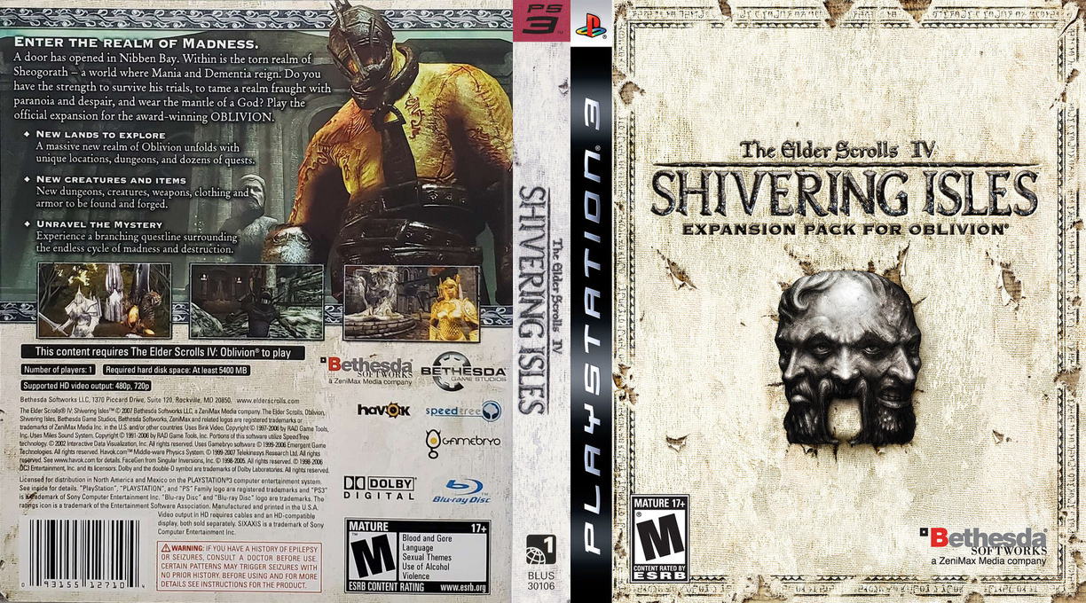 Elder Scrolls 4 - Oblivion - Shivering Isles, The — box-texture (US)