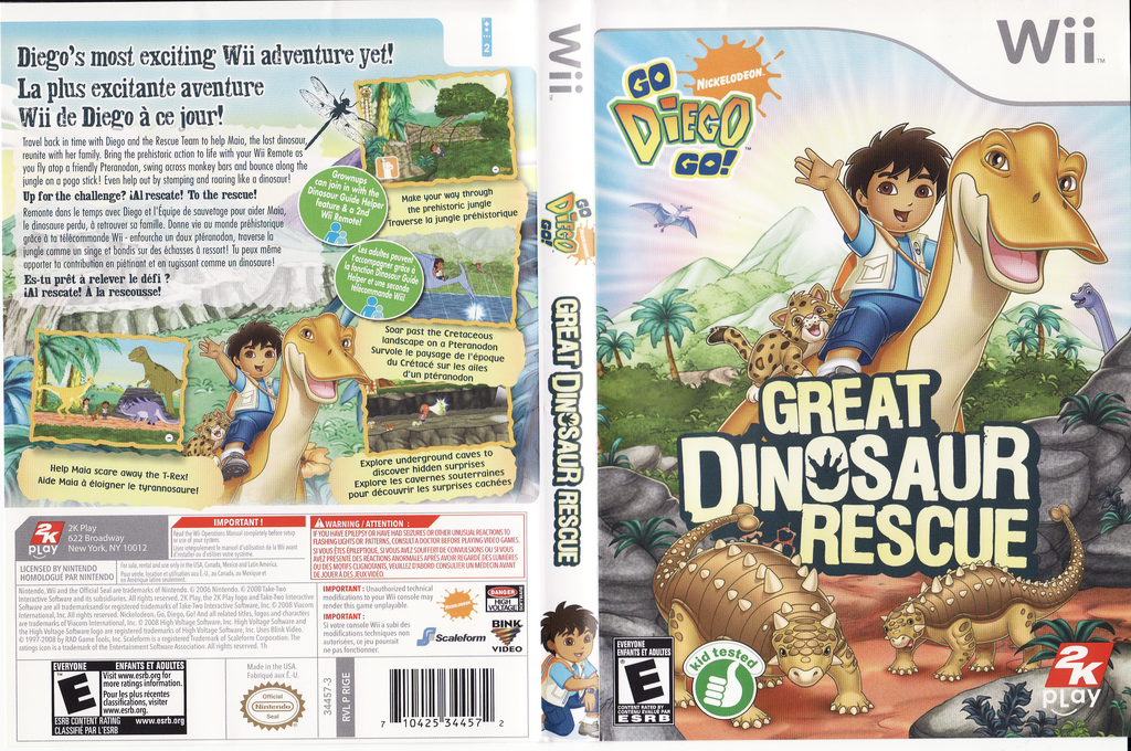 Nickelodeon Go Diego Go! Great Dinosaur Rescue — box-texture (US)