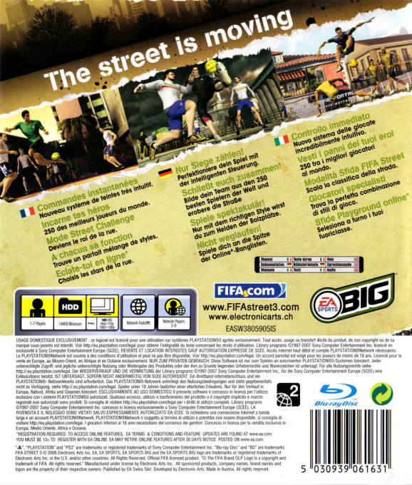 FIFA Street 3 — box-2D-back (EU)