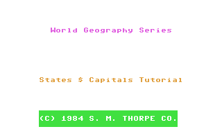World Geography Series : States & Capitals Tutorial — sstitle (WOR)