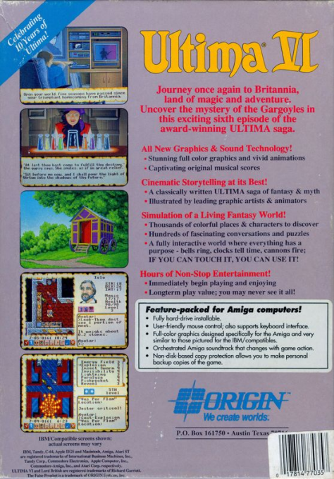 Ultima VI - The False Prophet — box-2D-back (US)