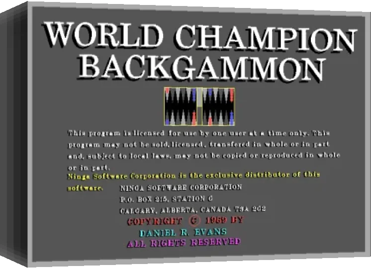 World Champion Backgammon — box-3D (WOR)