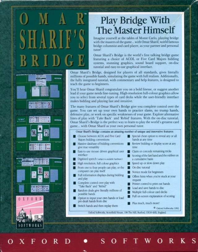Omar Sharif's Bridge — box-2D-back (WOR)