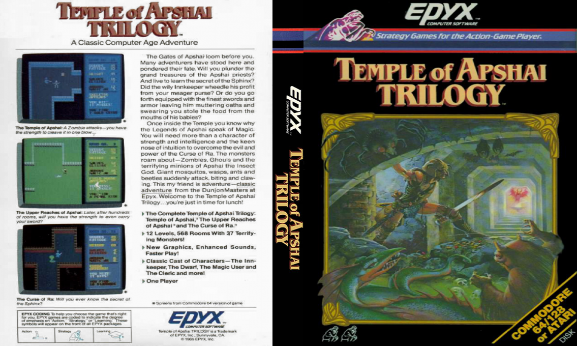 Temple of Apshai Trilogy, The — box-texture (US)