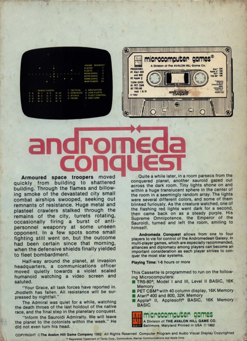 Andromeda Conquest — box-2D-back (US)