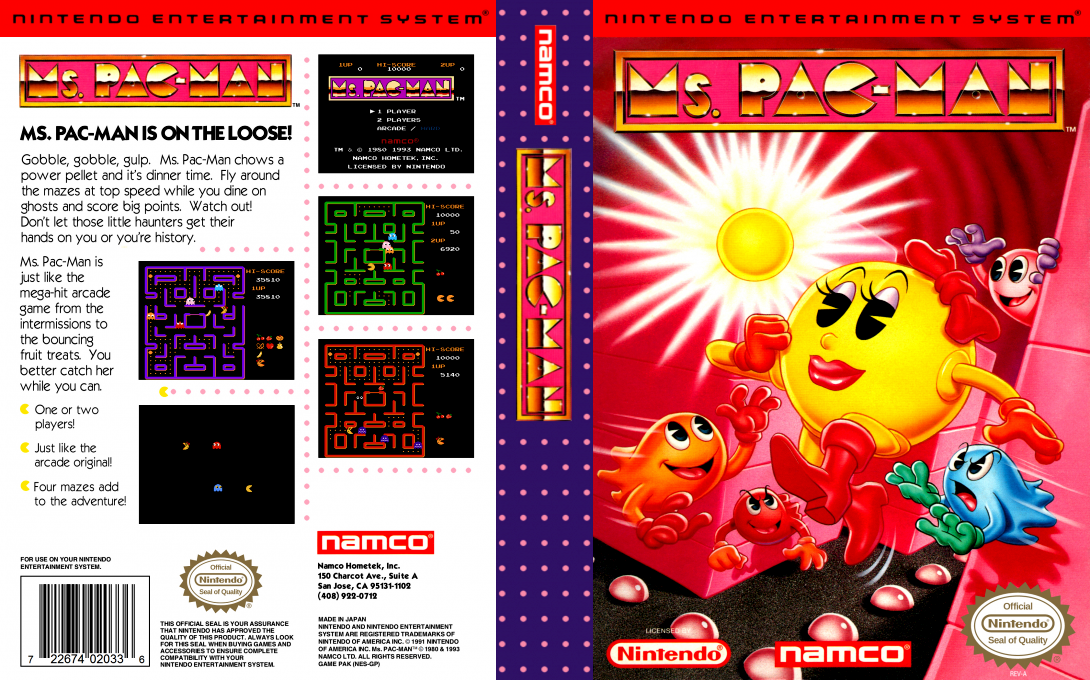 Ms. Pac-Man — box-texture (US)
