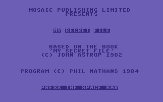 My Secret File — sstitle (WOR)