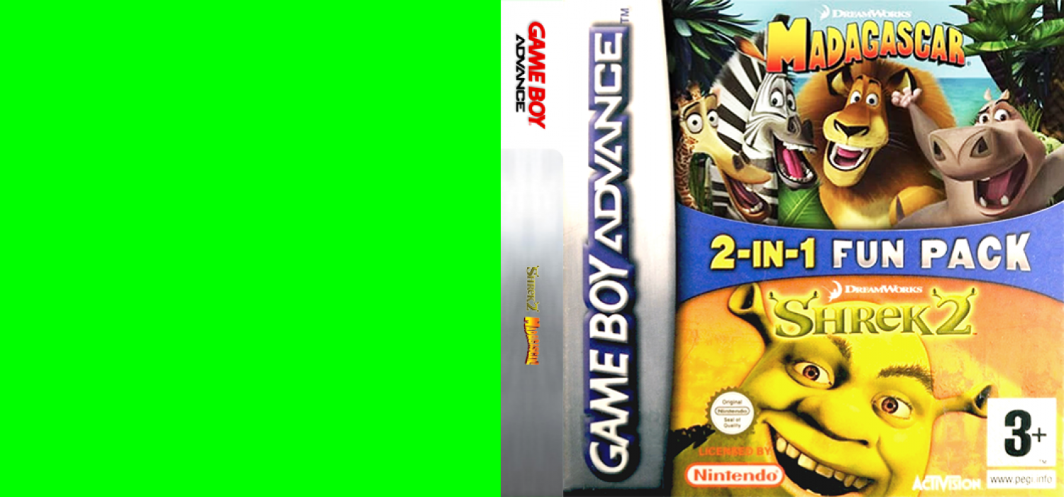 2-in-1 Fun Pack - Shrek 2 + Madagascar — box-texture (EU)