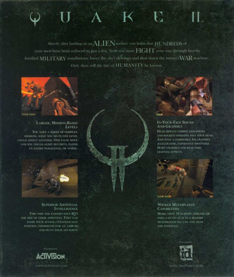Quake 2 — box-2D-back (US)
