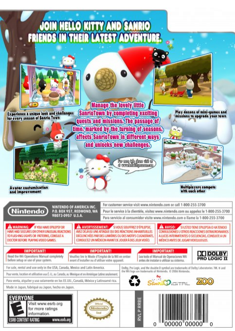 Hello Kitty Seasons — box-2D-back (US)