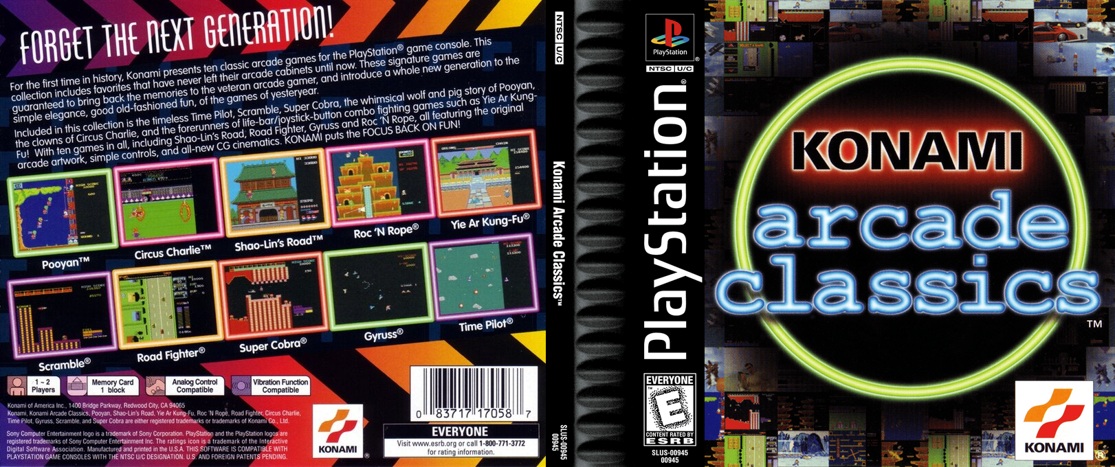 Konami Arcade Classics — box-texture (US)