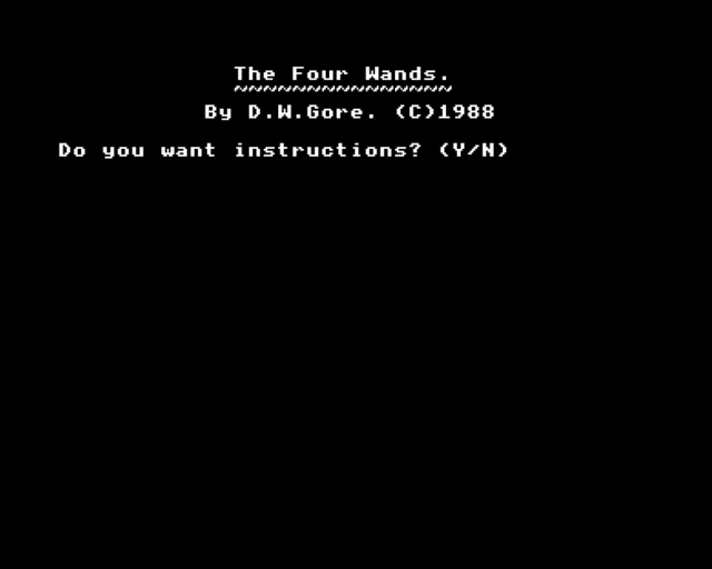 Four Wands, The — sstitle (WOR)