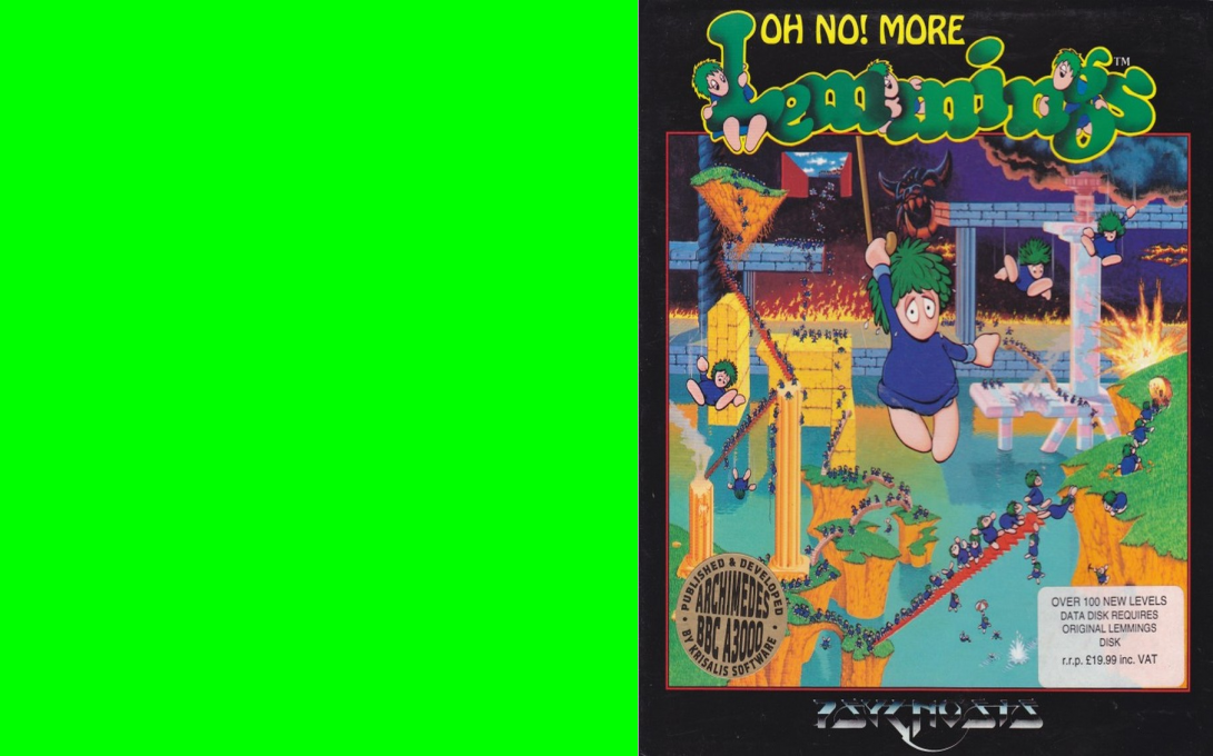 Oh, No! More Lemmings! — box-texture (UK)