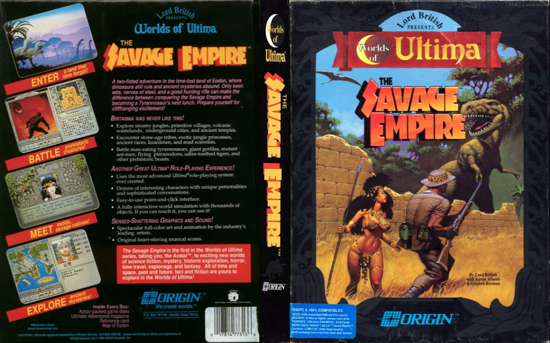 Worlds Of Ultima - The Savage Empire — box-texture (US)