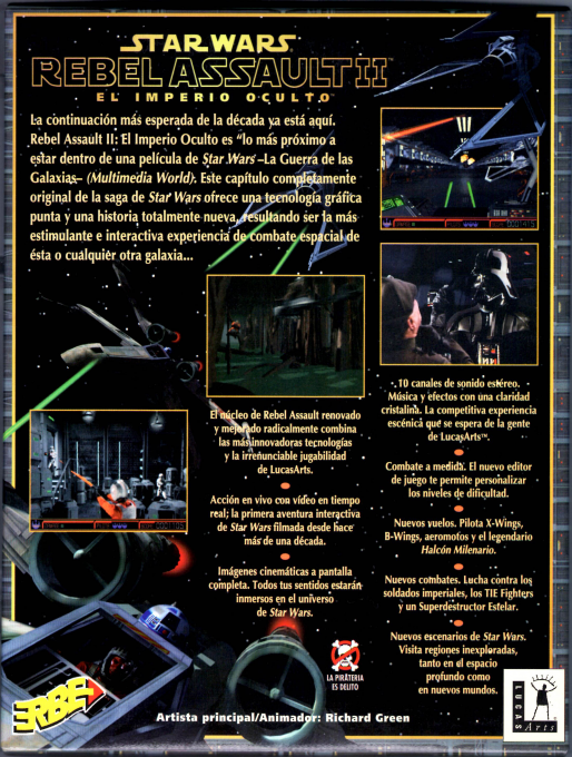 Star Wars: Rebel Assault II: The Hidden Empire — box-2D-back (SP)