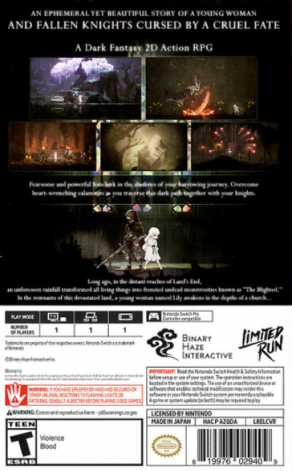 ENDER LILIES - Quietus of the Knights — box-2D-back (US)