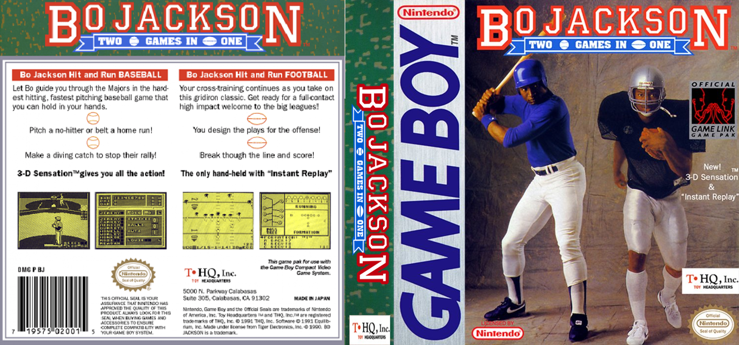 Bo Jackson - Two Games In One — box-texture (US)