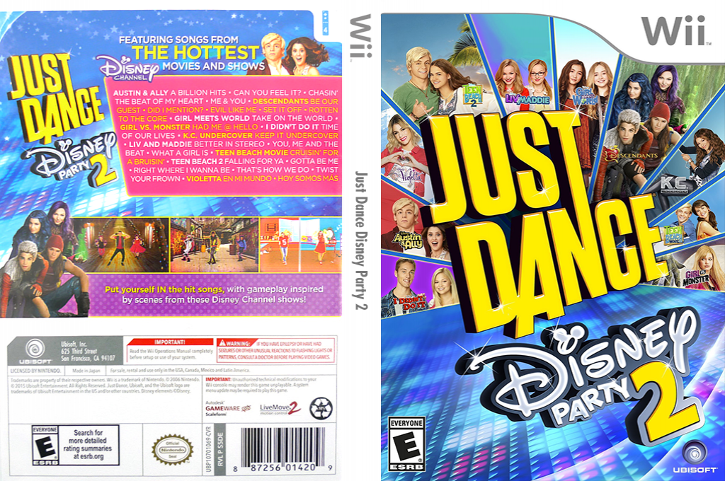 Just Dance - Disney Party 2 — box-texture (US)