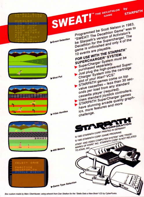Sweat! - The Decathlon Game — box-2D-back (US)