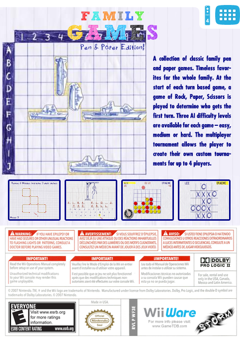 Family Games - Pen And Paper Edition — box-2D-back (US)