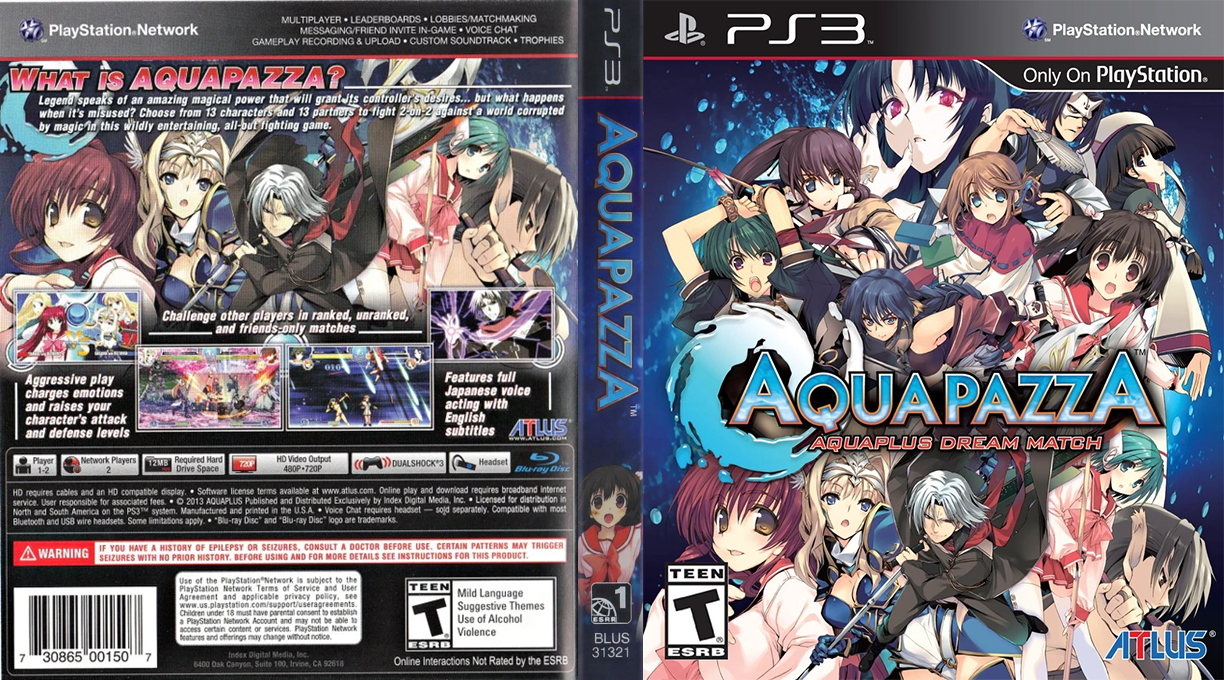 Aquapazza - Aquaplus Dream Match — box-texture (US)