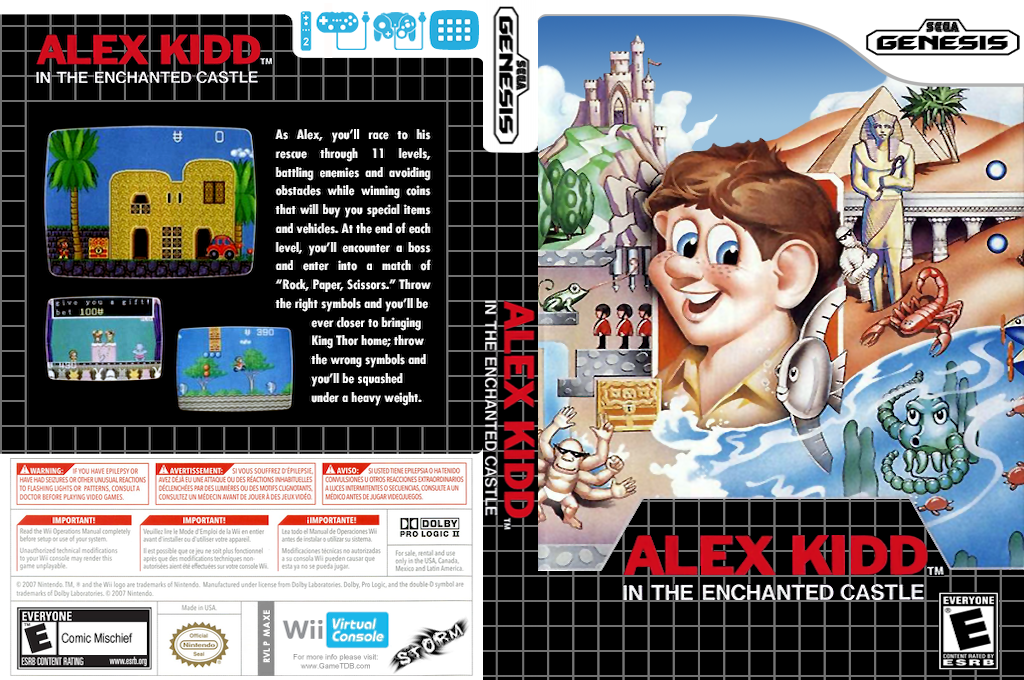 Alex Kidd In The Enchanted Castle — box-texture (US)