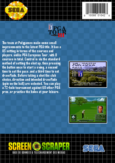 Pga Tour Golf 3 — box-2D-back (SS)