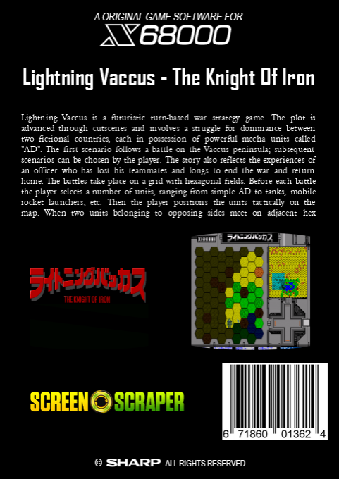 Lightning Vaccus - The Knight Of Iron — box-2D-back (SS)