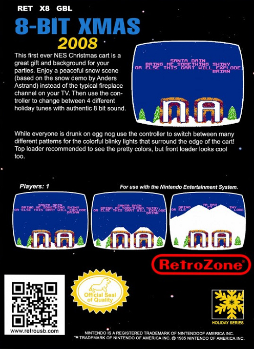 8-BIT XMAS 2008 — box-2D-back (WOR)