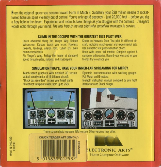 Chuck Yeager's Advanced Flight Trainer — box-2D-back (EU)