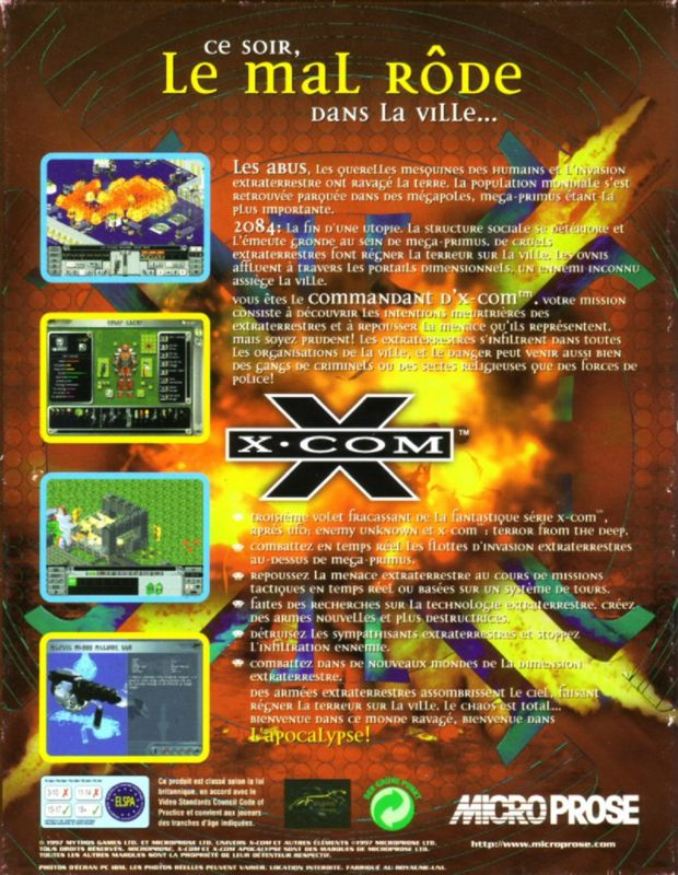 X-COM - Apocalypse — box-2D-back (FR)