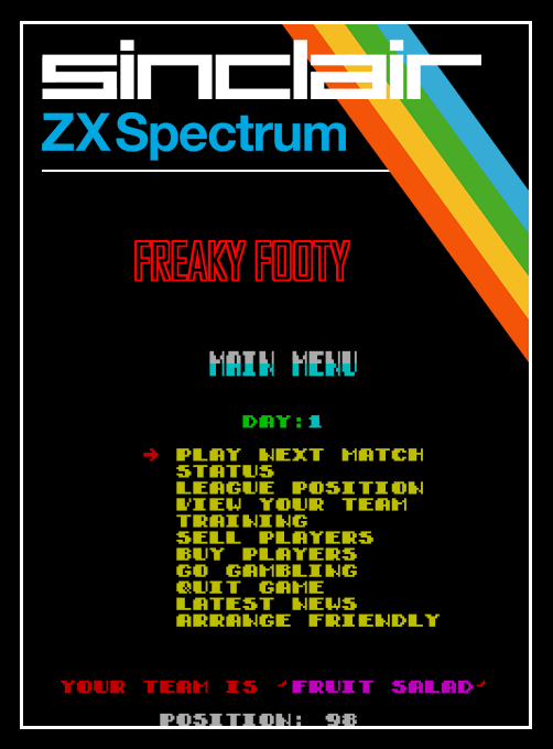 Freaky Footy box art