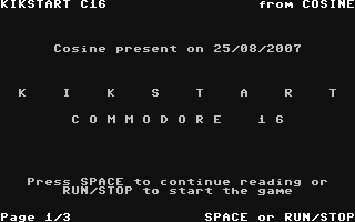 Kikstart C16 — sstitle (WOR)