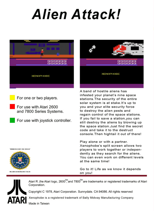 Xenophobe — box-2D-back (US)