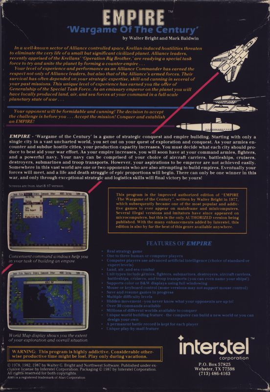 Empire - Wargame Of The Century — box-2D-back (US)