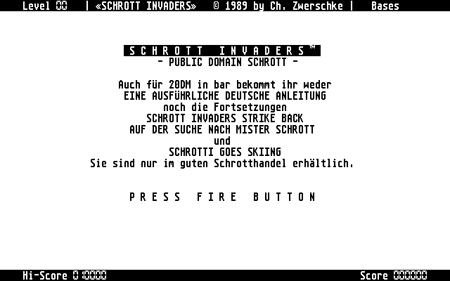 Schrott Invaders — sstitle (WOR)