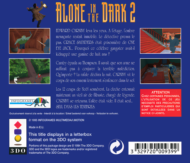 Alone in the Dark 2 — box-2D-back (FR)