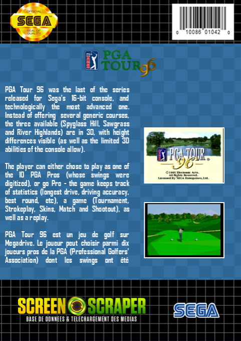 Pga Tour 96 — box-2D-back (SS)