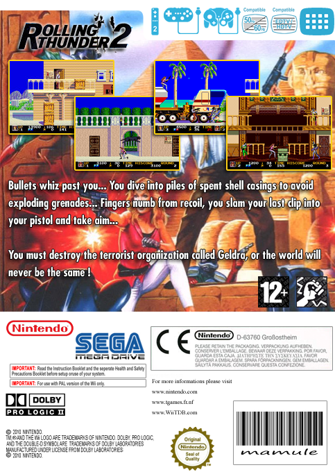 Rolling Thunder 2 — box-2D-back (EU)
