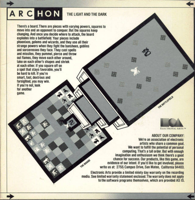 Archon - The Light and the Dark — box-2D-back (US)
