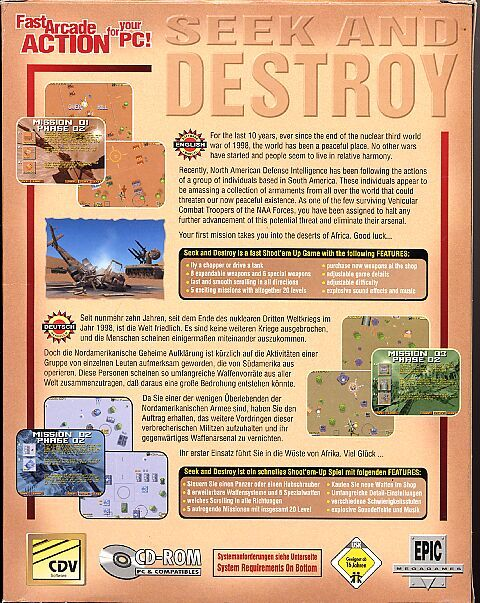Seek And Destroy — box-2D-back (EU)