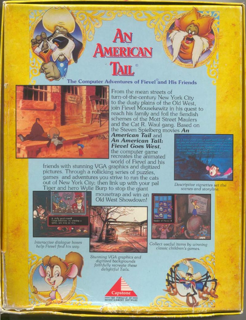 An American Tail: Fievel Goes West — box-2D-back (US)