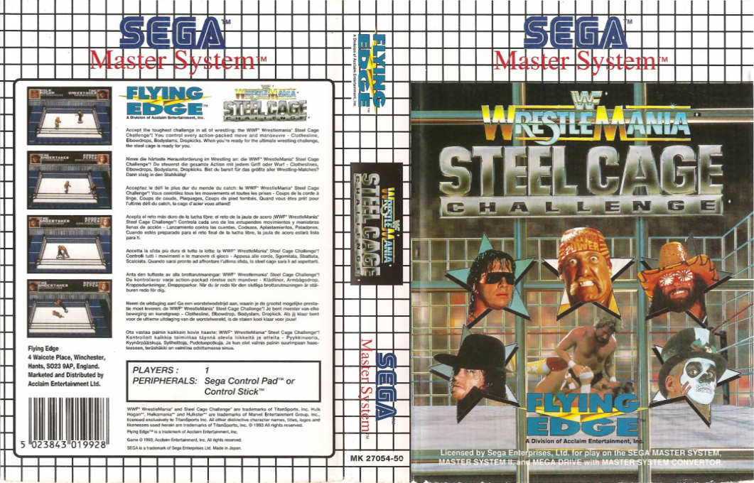WWF Wrestlemania - Steel Cage Challenge — box-texture (EU)