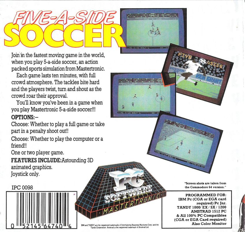 Five-A-Side Soccer — box-2D-back (US)