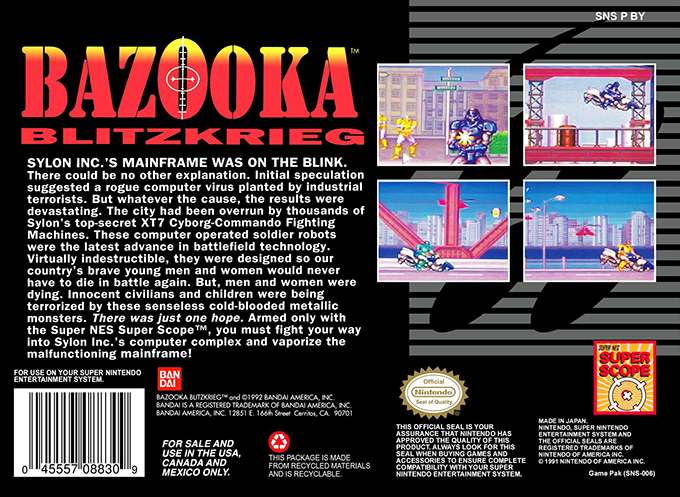 Bazooka Blitzkrieg — box-2D-back (US)