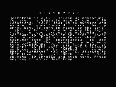 Deathtrap — sstitle (WOR)