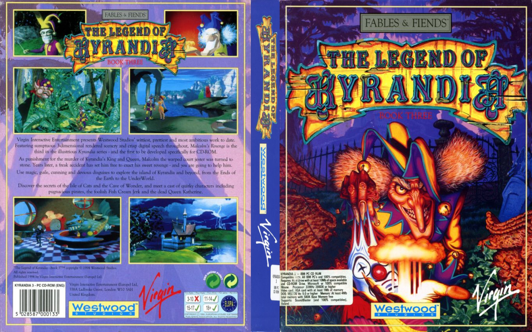 Legend Of Kyrandia, The - Book 3 - Malcolm's Revenge — box-texture (EU)