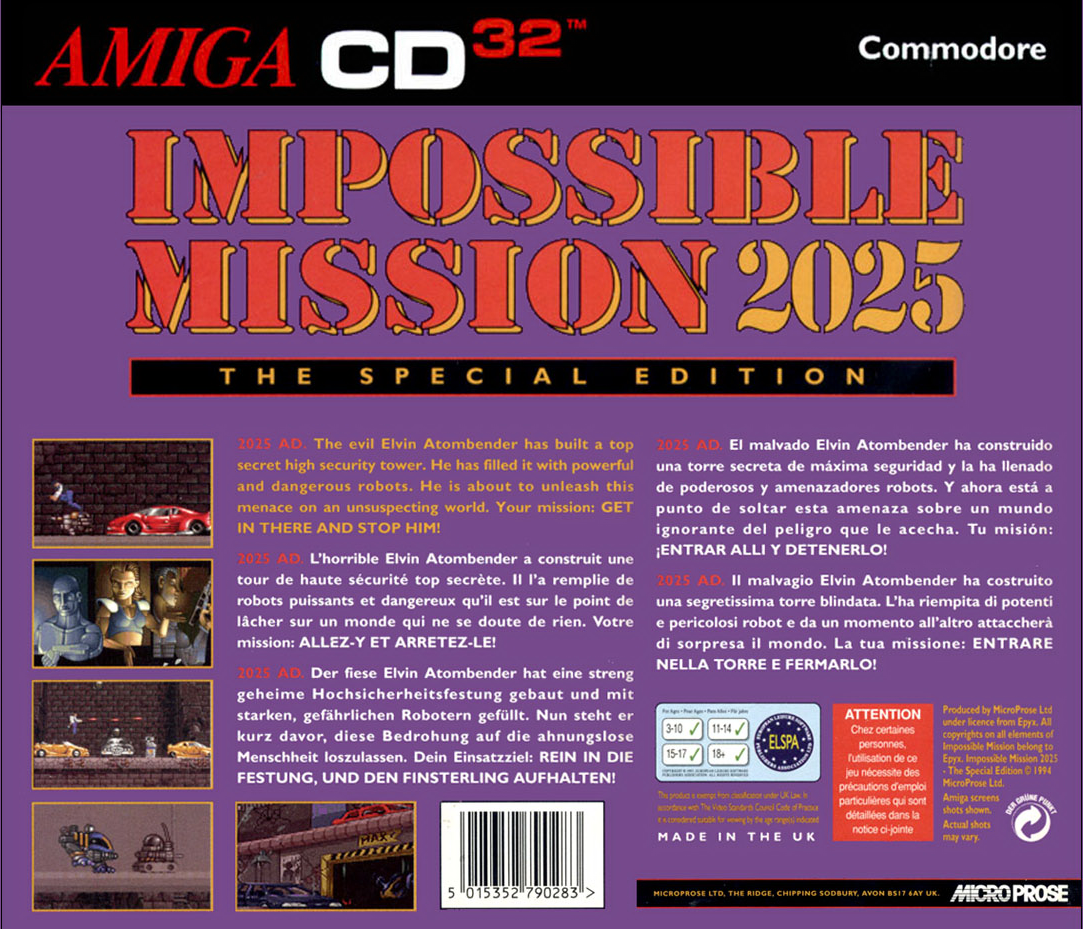 Impossible Mission 2025 - The Special Edition — box-2D-back (WOR)